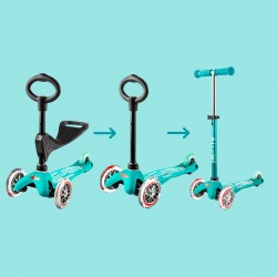 Самокат MICRO серии Mini 3in1 Deluxe – Аква Голубой фото-2