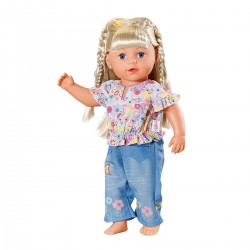 Одежда для куклы Baby Born - Цветочный джинс фото-2