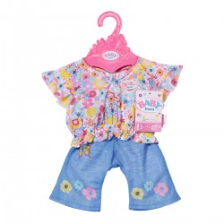 Одежда для куклы Baby Born - Цветочный джинс фото-7