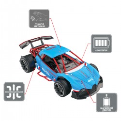 Автомобиль Gesture sensing на р/у и на сенсорном управлении – Dizzy (голубой, 1:16) фото-4