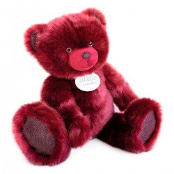 М'яка іграшка Doudou – Ведмедик бордовий (80 cm) фото-1