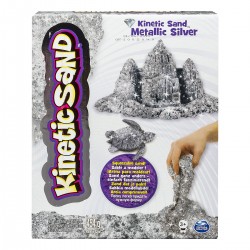 Песок Для Детского Творчества - Kinetic Sand Metallic (Серебряный) фото-3