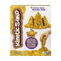 Пісок Для Дитячої Творчості - Kinetic Sand Metallic (Золотий) фото-3