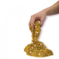 Пісок Для Дитячої Творчості - Kinetic Sand Metallic (Золотий) фото-4