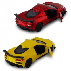 Автомодель – Chevrolet Corvette C8 Z06 2024 (жовтий, червоний) фото-2