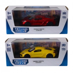 Автомодель – Chevrolet Corvette C8 Z06 2024 (жовтий, червоний) фото-5