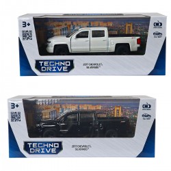 Автомодель - Chevrolet Silverado 2017 (перламутрово-білий, чорний) фото-5