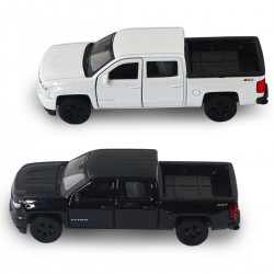 Автомодель - Chevrolet Silverado 2017 (перламутрово-білий, чорний) фото-8