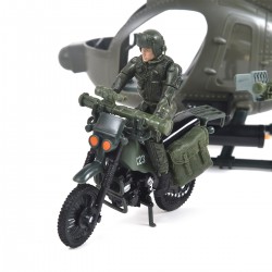 Игровой набор ELITE FORCE —МНОГОФУНКЦИОНАЛЬНЫЙ ВЕРТОЛЕТ MH-6  (вертолет, мотоцикл, фигурки, аксесс.) фото-9