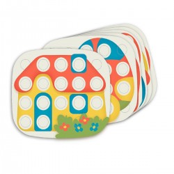 Набор серии Play Bio- Для занятий мозаикой Fantacolor Baby (большие фишки (21 шт.) + доска) фото-1