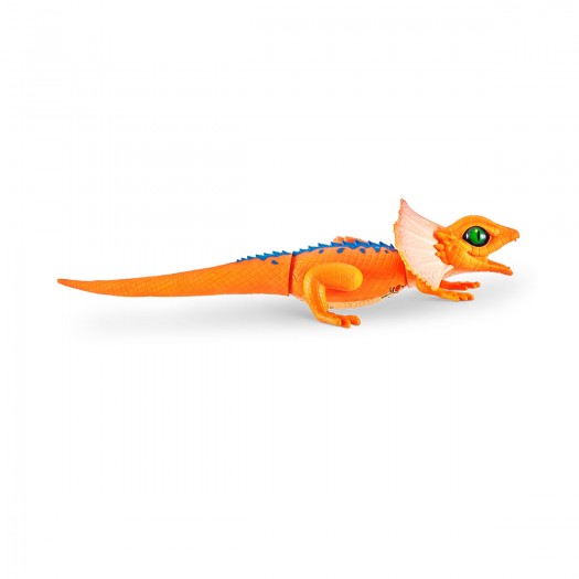 Інтерактивна іграшка Robo Alive - Оранжева плащоносна ящірка фото-3