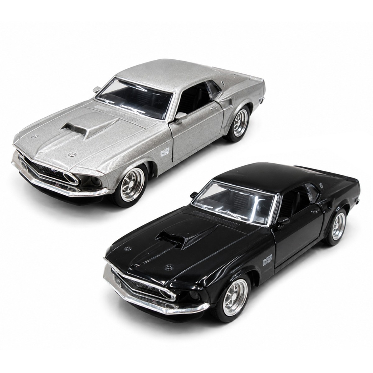 Автомодель – Ford Mustang Boss 429 1969 (сірий, чорний)