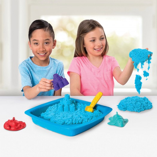 Набір Піску Для Дитячої Творчості - Kinetic Sand Замок З Піску (Блакитний) фото-3