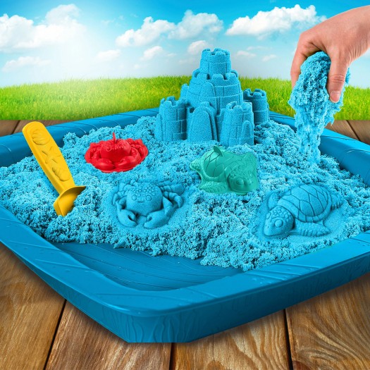 Набор Песка Для Творчества - Kinetic Sand Замок Из Песка (Голубой) фото-8