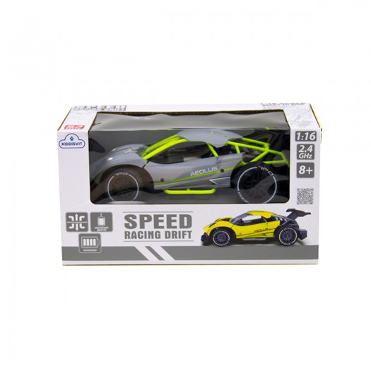 Автомобиль Speed racing drift на р/у – Aeolus (серый, 1:16) фото-6