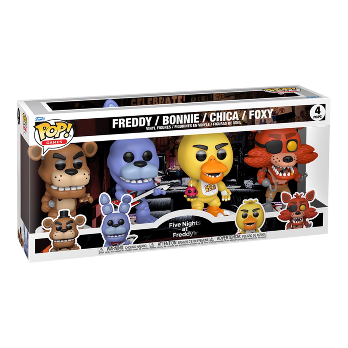 Набір ігрових фігурок Funko POP! серії 5 ночей у Фредді (4 фігурки)