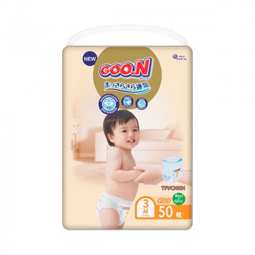 Трусики-подгузники Goo.N Premium Soft для детей (M, 7-12 кг, 50 шт) фото-1